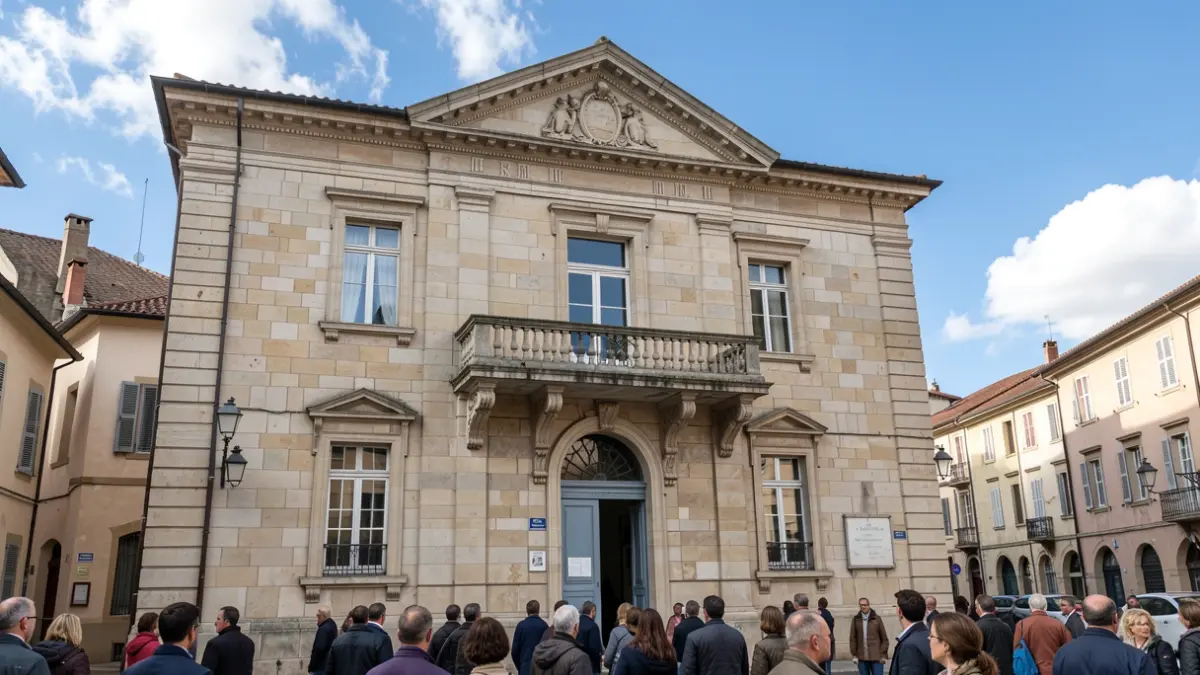 Façade de la mairie d'Artix.