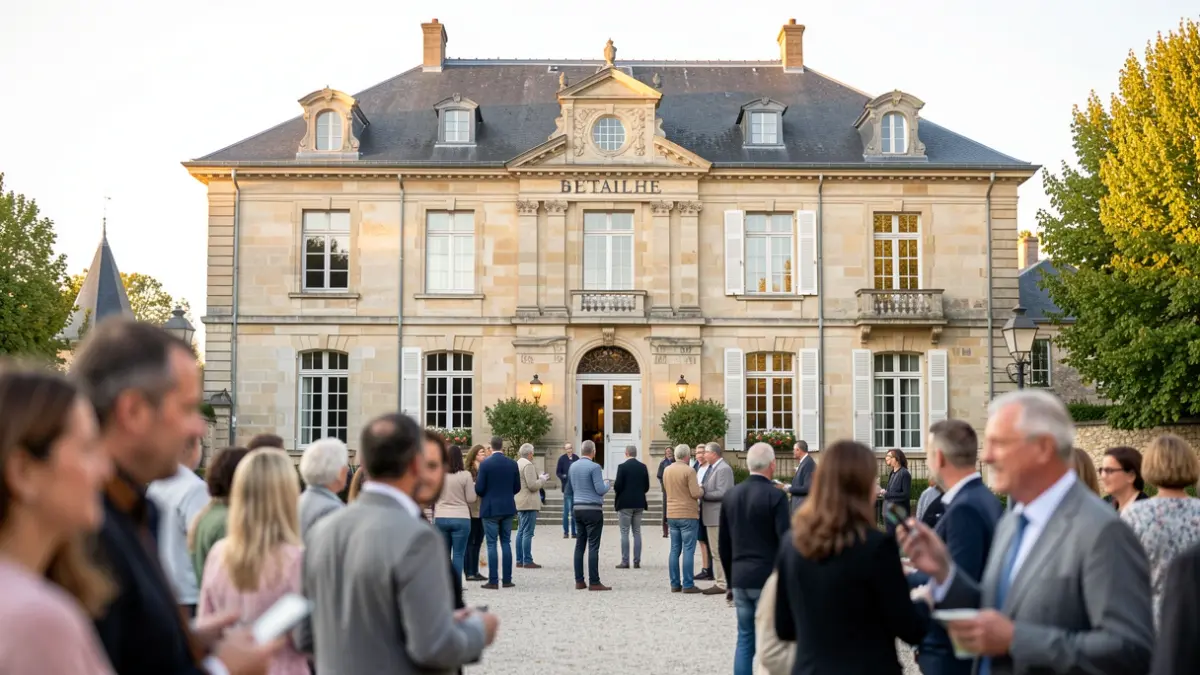 Facade of Château Bétailhe in Artigues-près-Bordeaux, venue for caregiver support workshops.