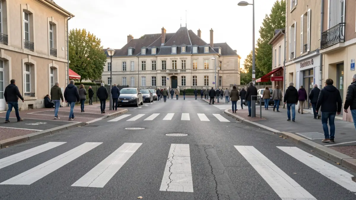 Suppression de places de stationnement à Brive-la-Gaillarde pour améliorer la sécurité des piétons.