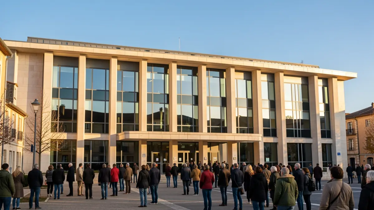 Generic image of a modern town hall facade in Nouvelle-Aquitaine.