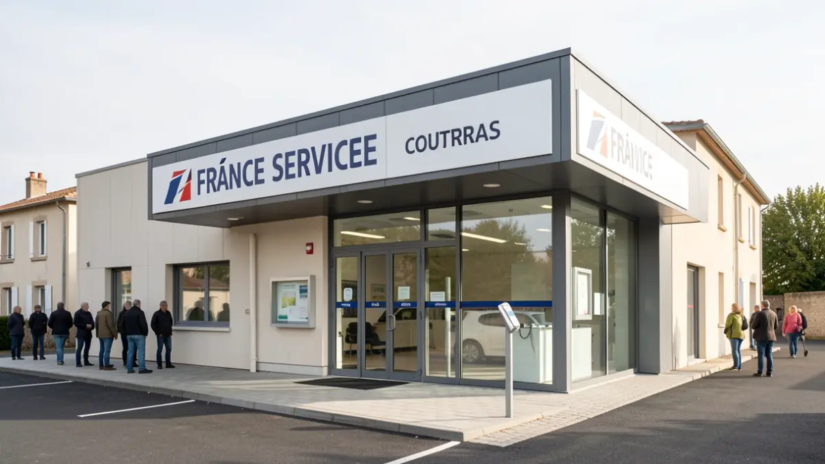 Bâtiment de l'Espace France Services à Coutras.