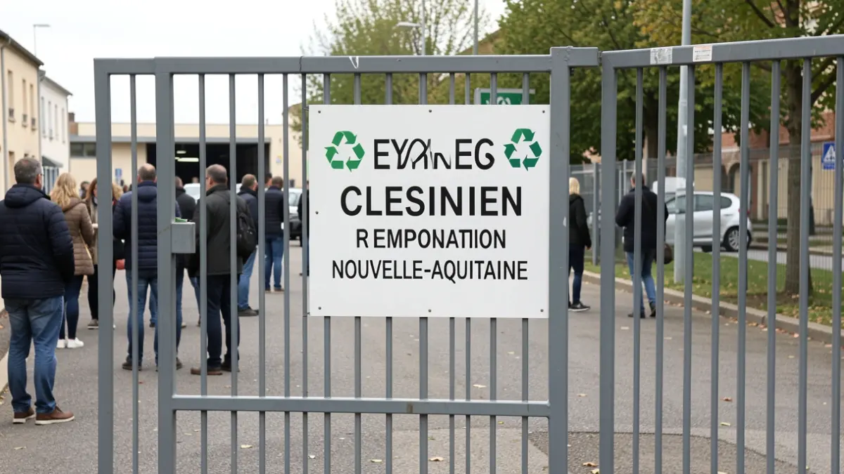 Generic image of a recycling center in Eysines temporarily closed for renovation.