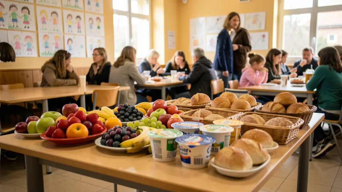 Image générique de goûters sains servis dans un centre périscolaire.