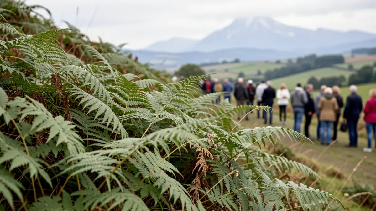 Abundant fern fronds on the communal lands of Hasparren, Basque Country.