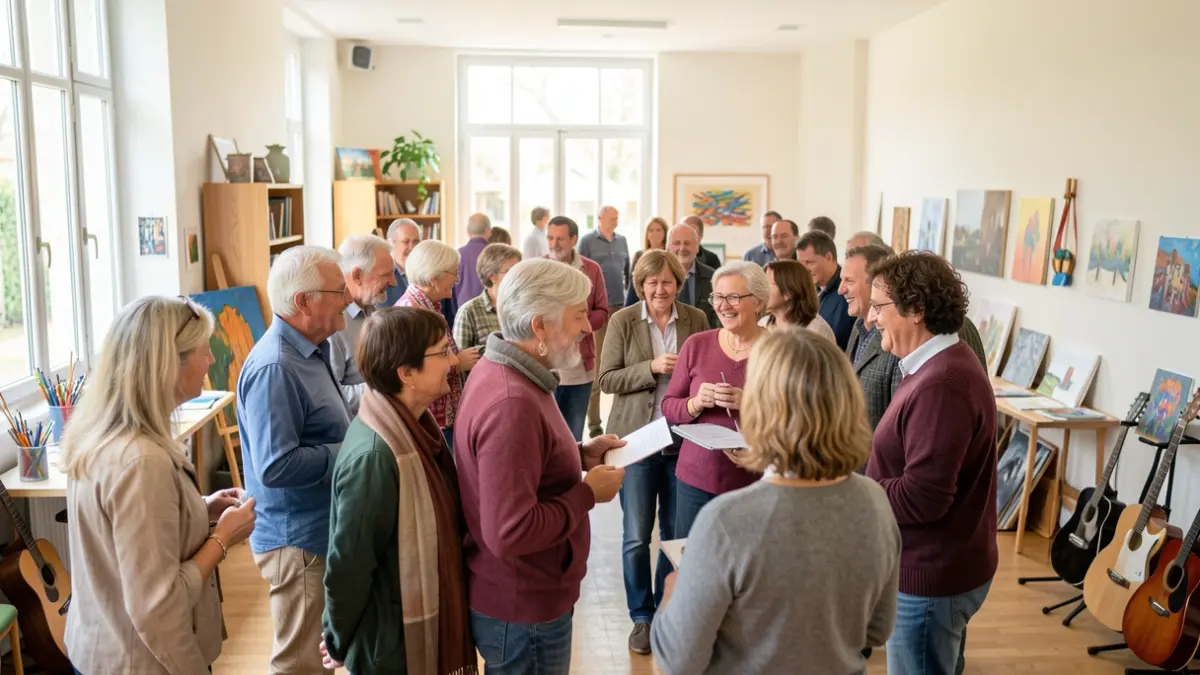 Image générique d'une rencontre intergénérationnelle dans un centre communautaire.