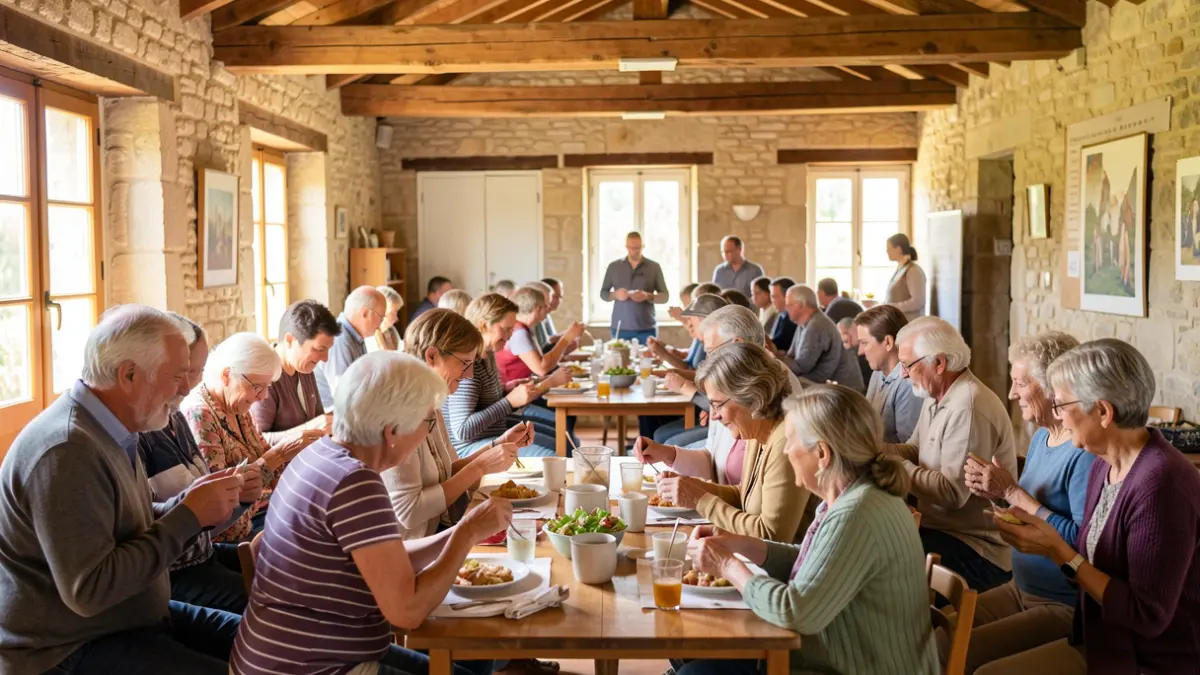 Generic image of an intergenerational gathering in a community center.