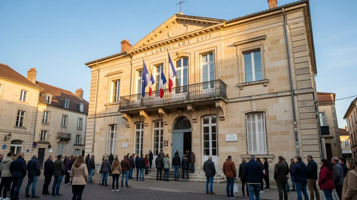 Facade of the Laruscade town hall.
