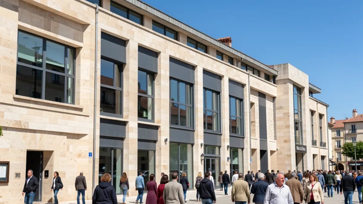 Facade of the Maison des Suds in Pessac.
