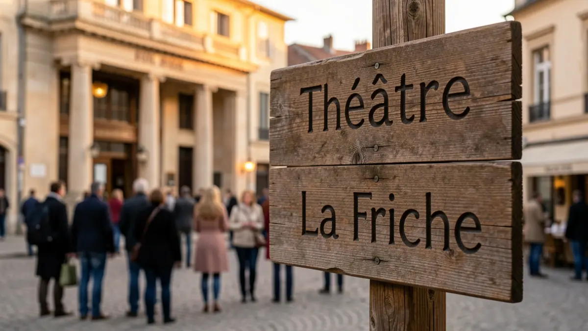 Theater sign 'La Friche' in Chalais.