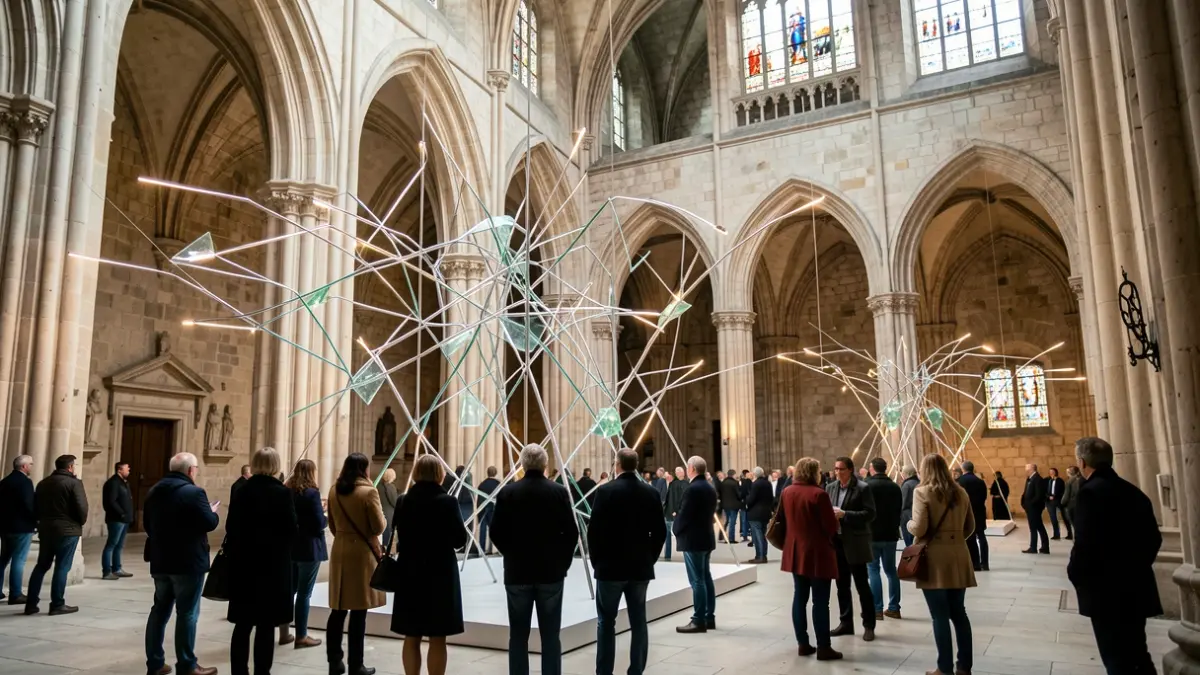 Le Trésor de la Cathédrale d'Angoulême, une scénographie de Jean-Michel Othoniel, mêlant art contemporain et patrimoine sacré.