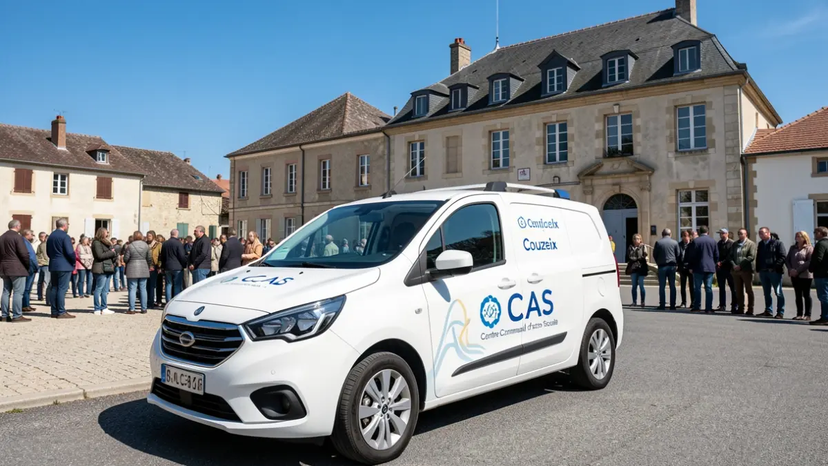 CCAS vehicle of Couzeix with its new branding.