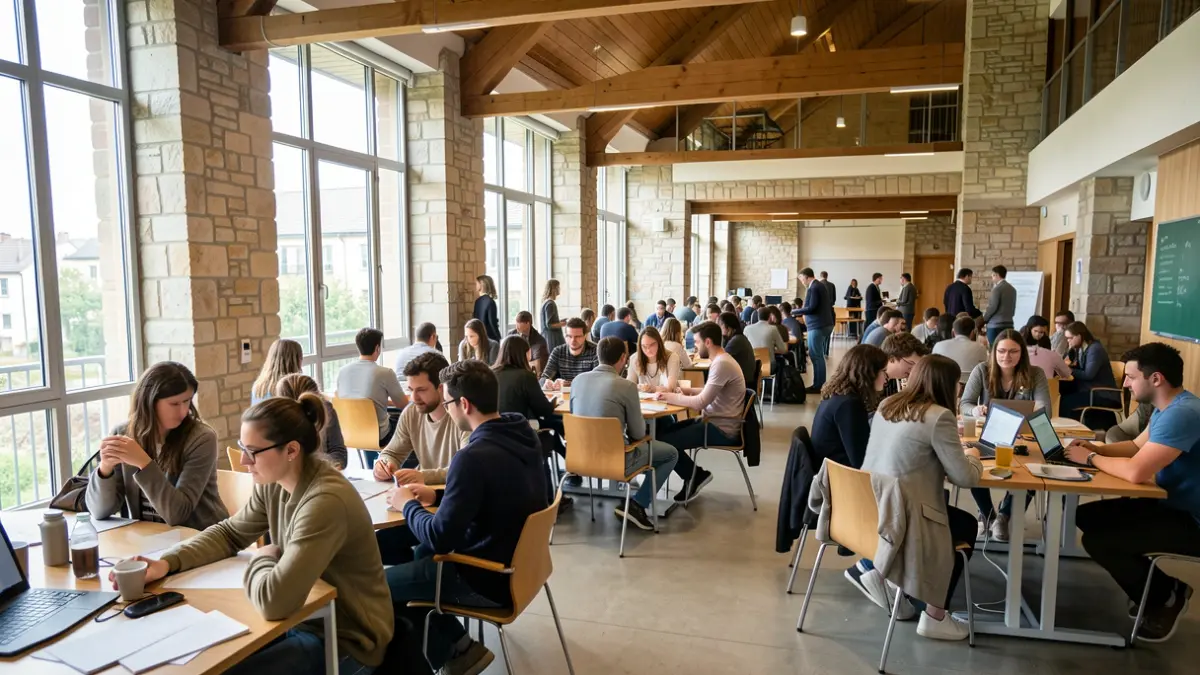 Étudiants participant à la Semaine de l'Engagement étudiant à l'ESTIA.