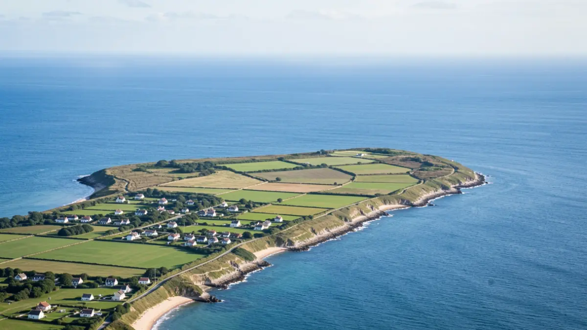 Vue aérienne de l'Île d'Oléron, littoral et océan.