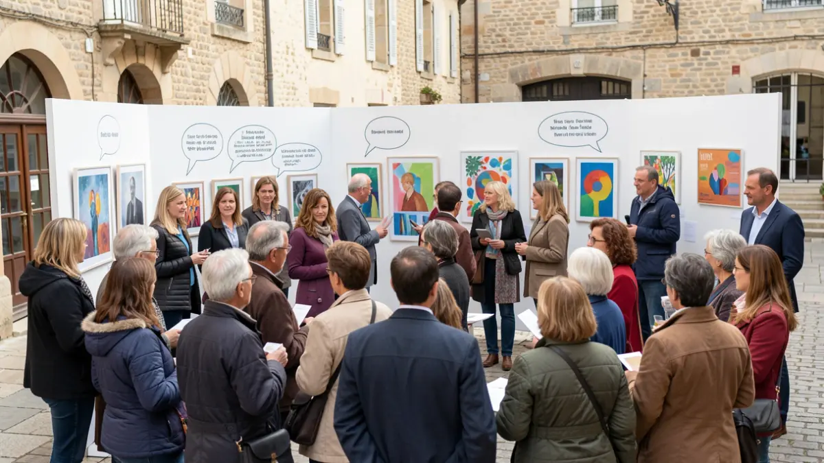 Image générique d'un événement de sensibilisation à la santé mentale en Nouvelle-Aquitaine, avec des participants de tous âges.