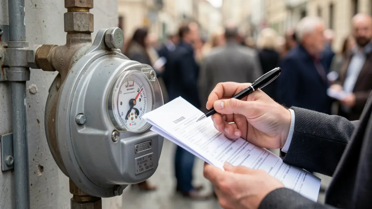 Generic image of water meter reading.