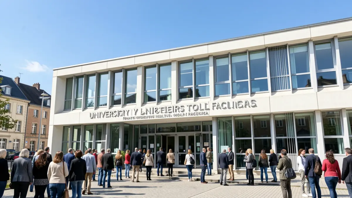 Facade of the University of Poitiers Health Faculty.