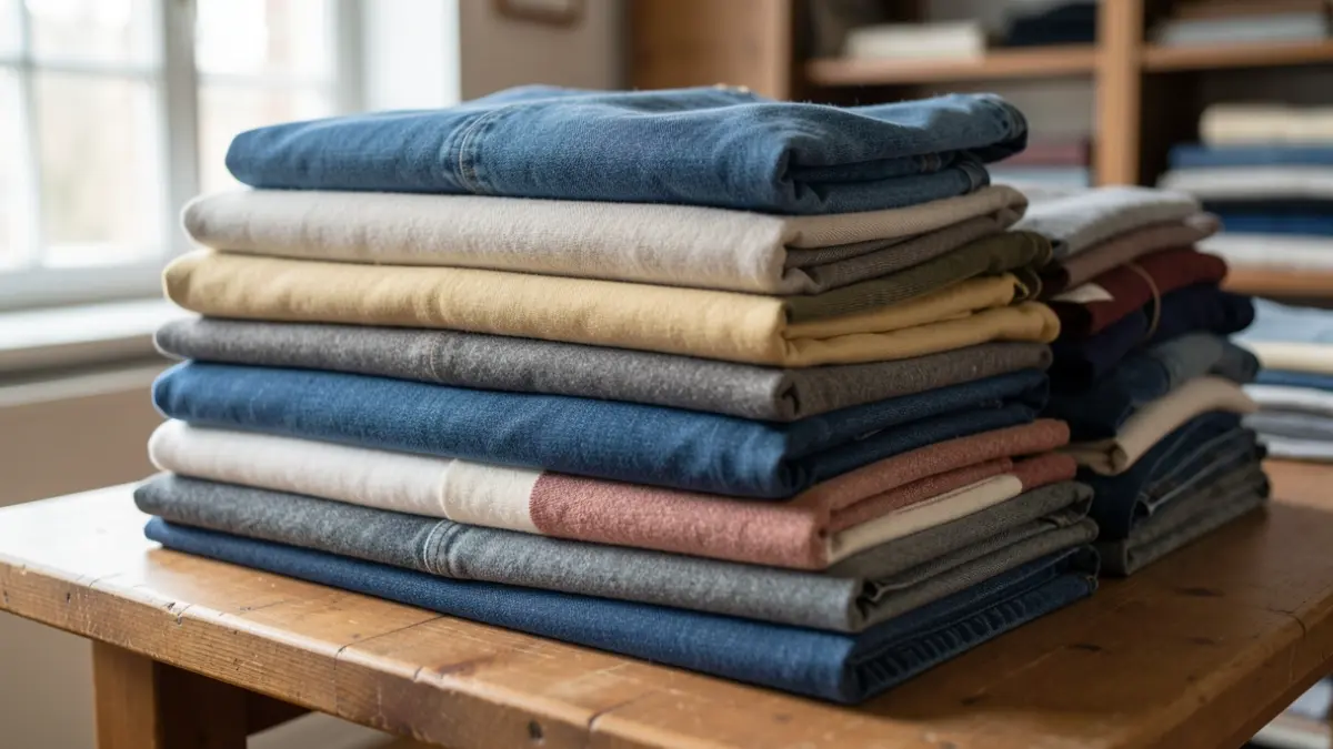 Image générique de textiles triés pour le recyclage.
