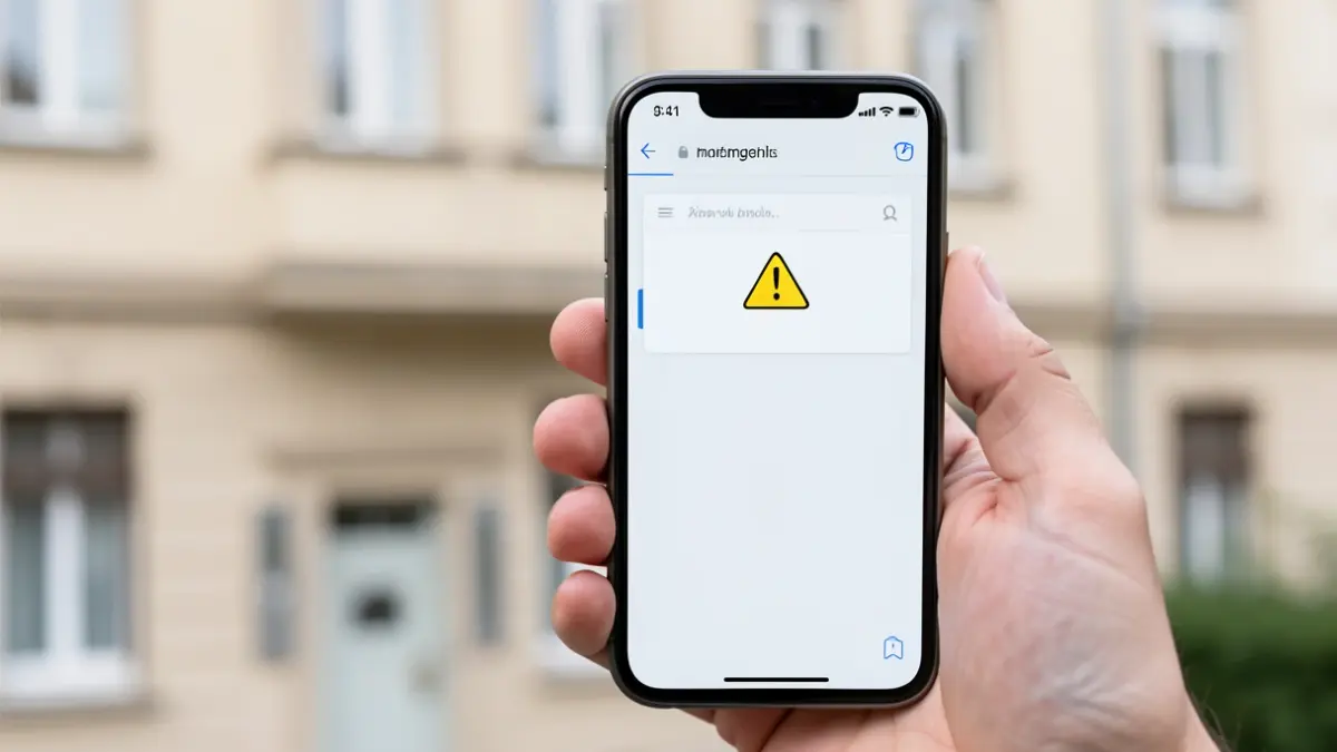 Image générique d'un smartphone affichant un email d'alerte de fraude.