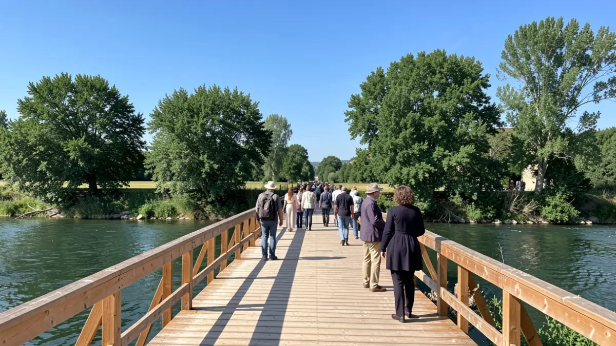 Image générique de la passerelle en bois d'Aubusson.