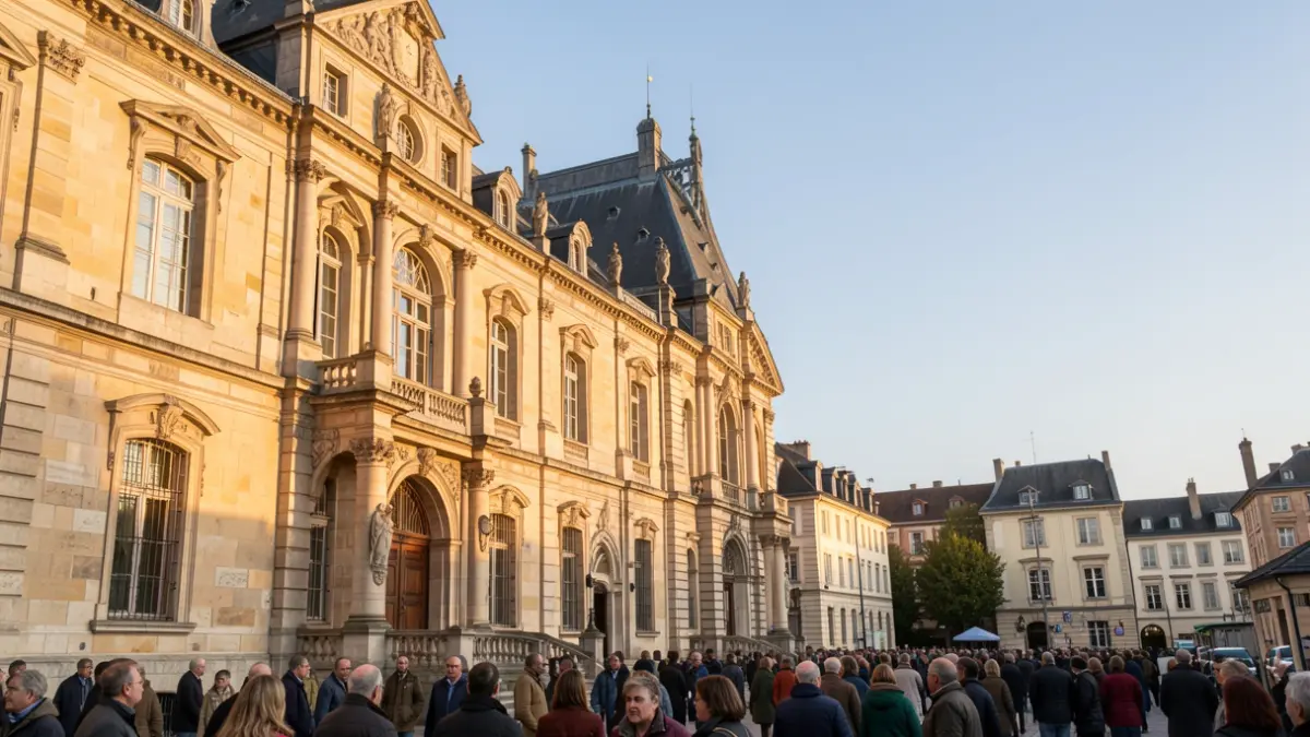 Facade of a historic stone building, evoking remembrance and history.