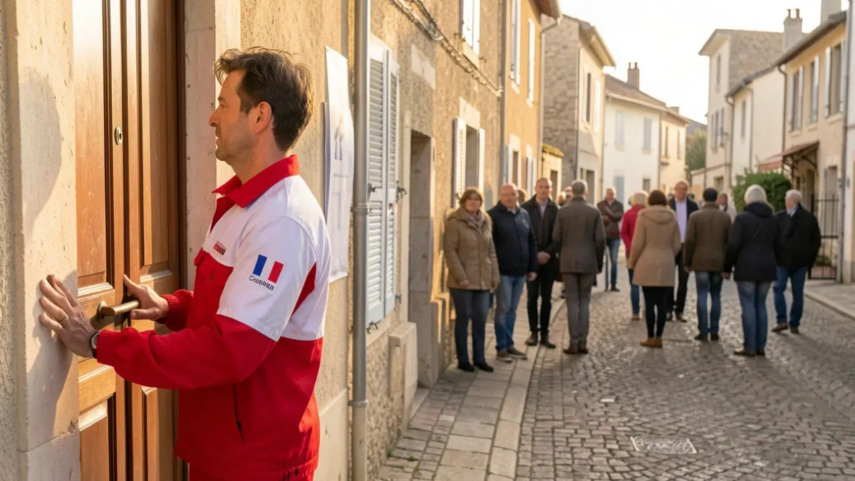 Image générique d'un représentant de la Croix-Rouge française en campagne de sensibilisation.