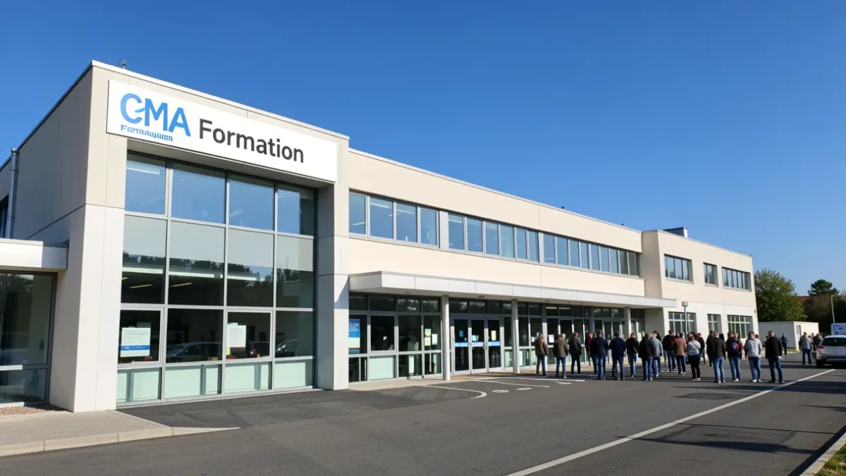Generic image of the exterior of a modern vocational training center in Nouvelle-Aquitaine.