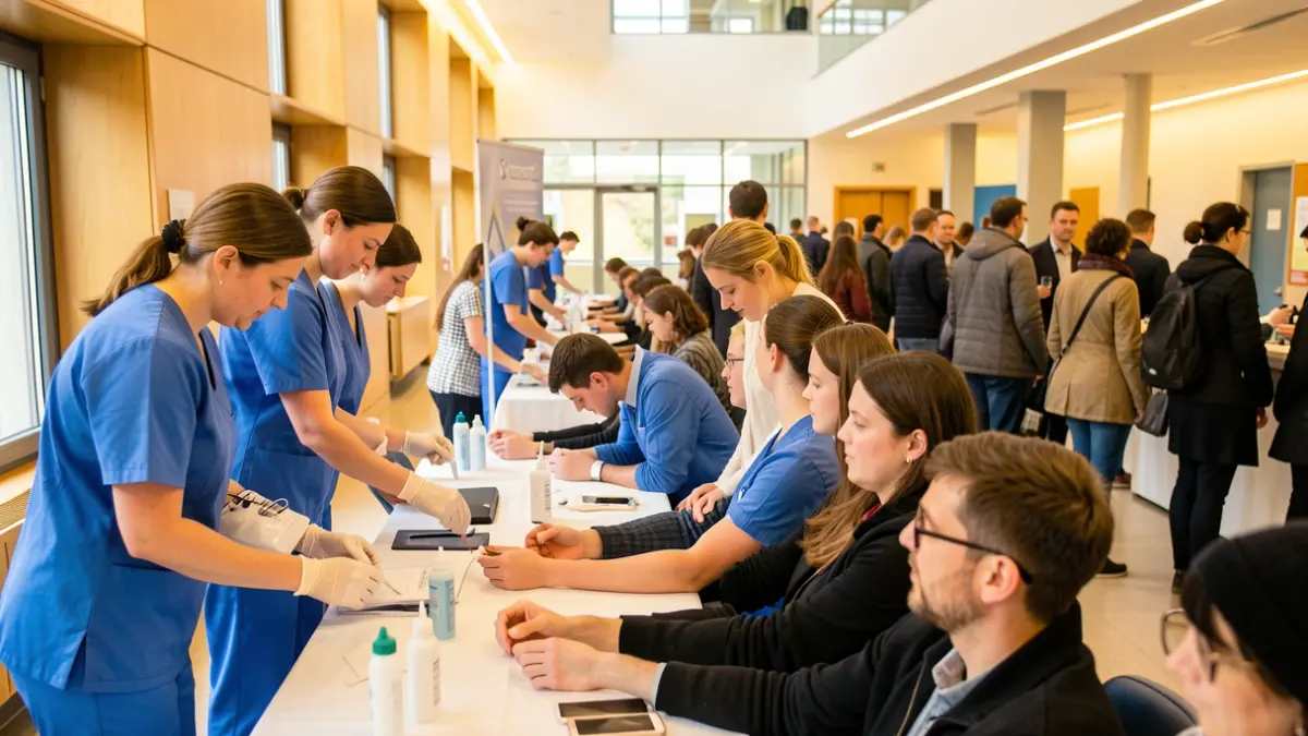Blood drive organized at ESTIA in Bidart.