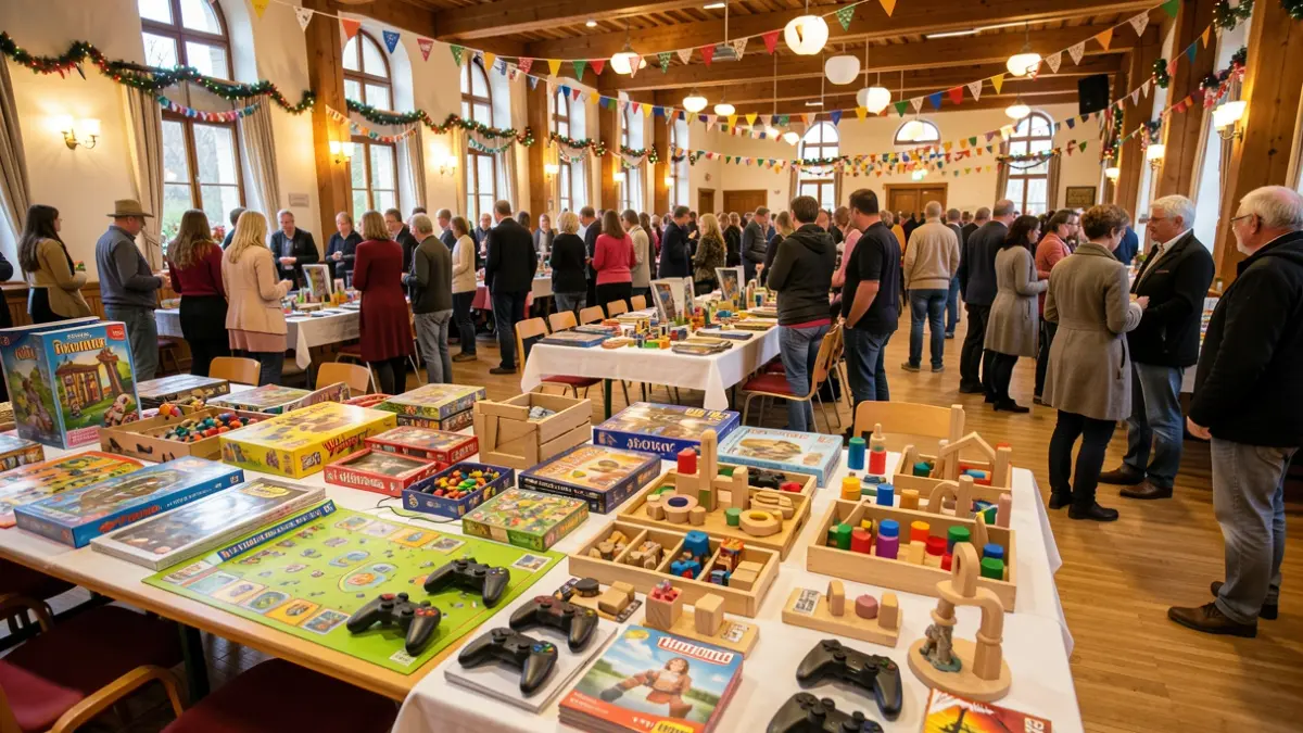 Generic image of a game festival with various playful elements.