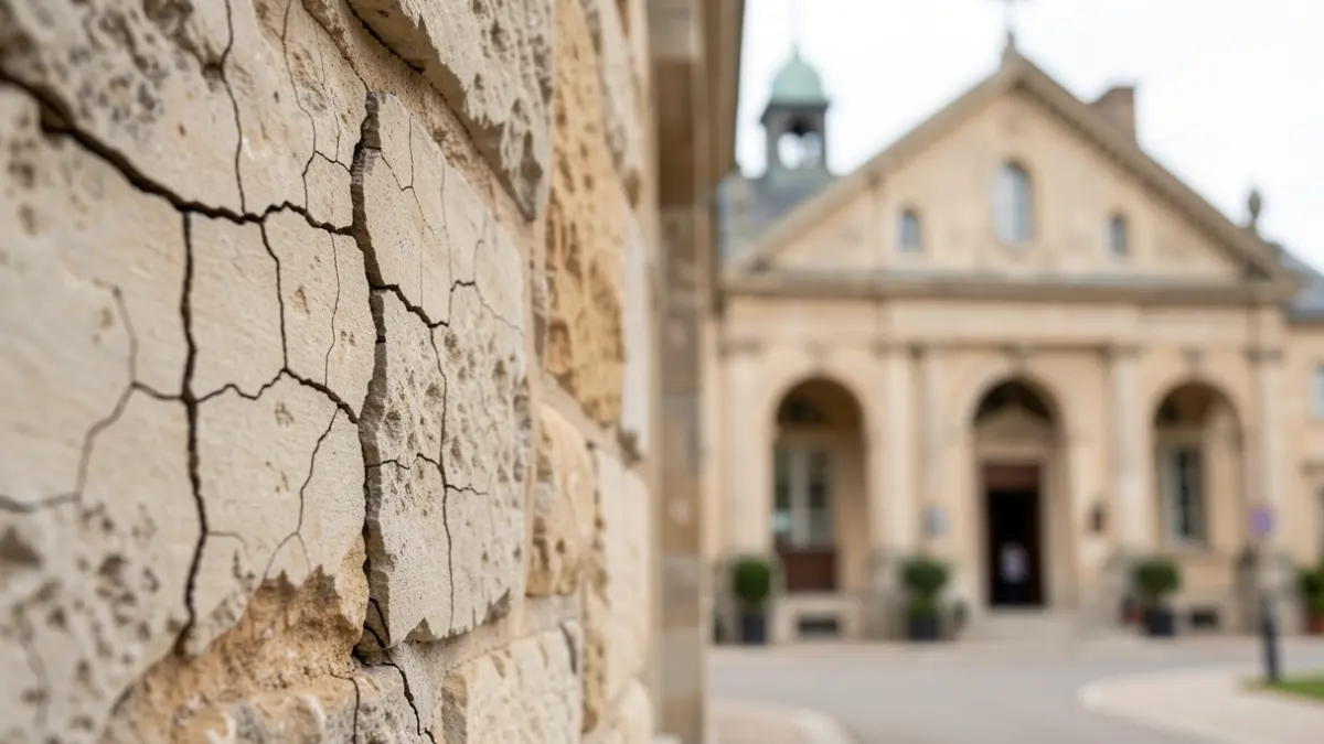 Generic image of cracks on a stone wall.