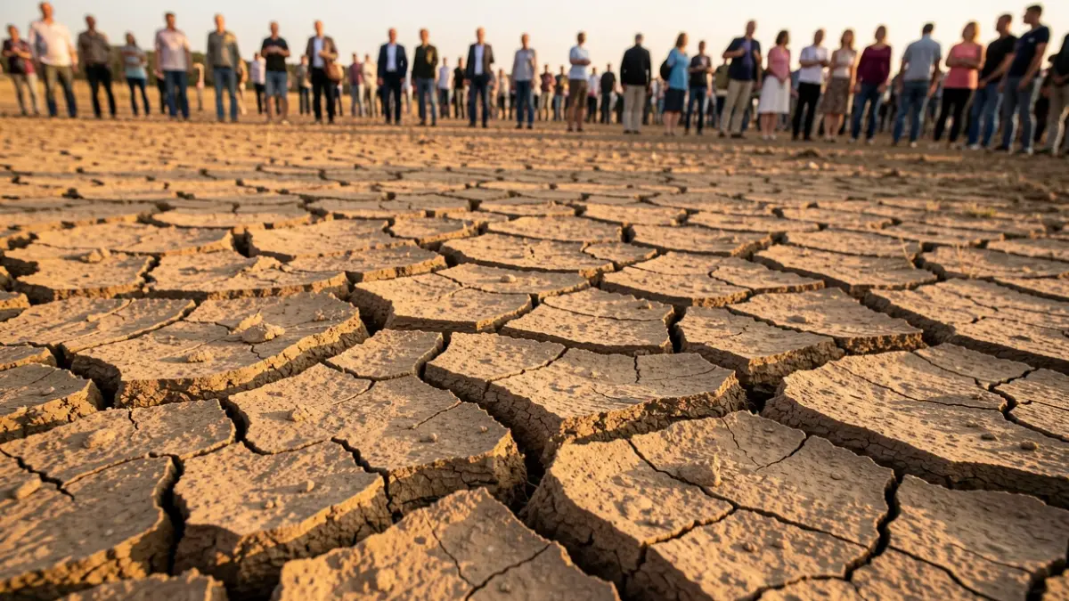 Image générique de terre craquelée par la sécheresse.