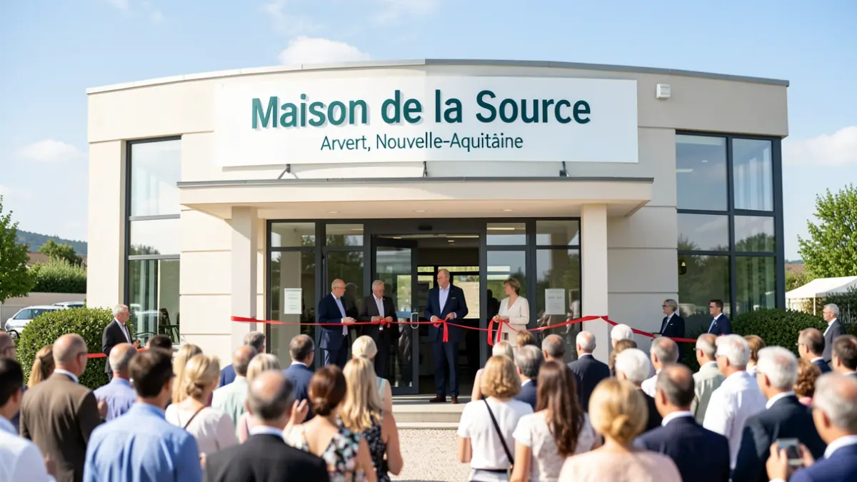Inauguration of the Maison de la Source in Arvert, Charente-Maritime.