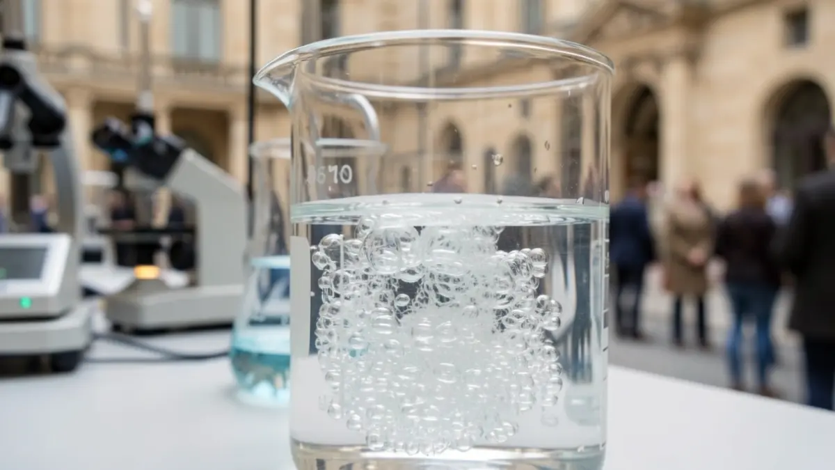 Generic image of a laboratory test tube with hydrogen bubbles.