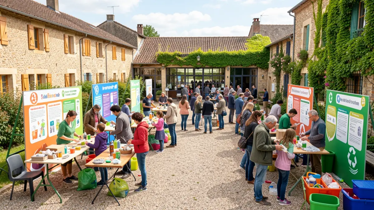 Image générique d'un village d'animations sur la réduction des déchets.