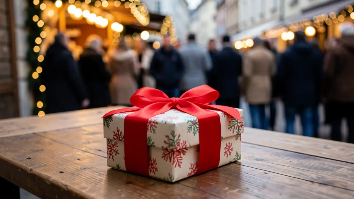 Generic image of festive gift boxes.