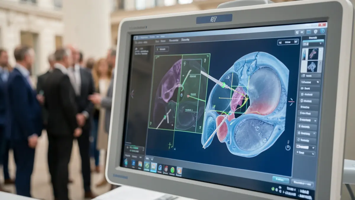 Generic image of a surgical navigation system screen displaying 3D anatomical scans.