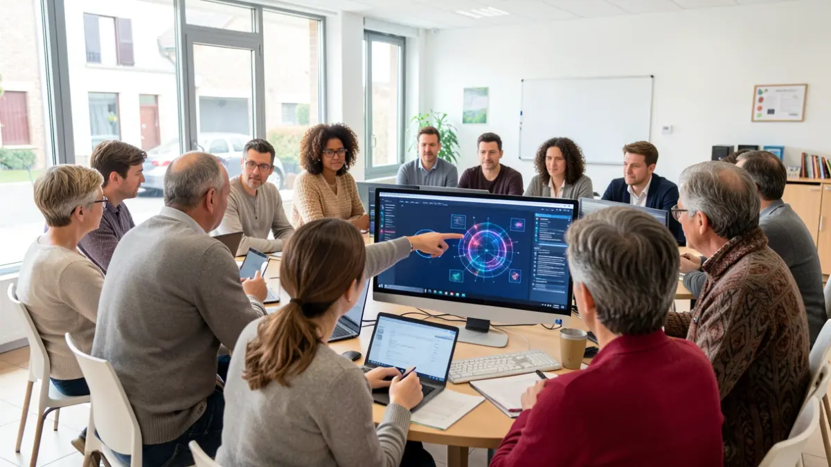 Image générique d'un atelier d'alphabétisation numérique.