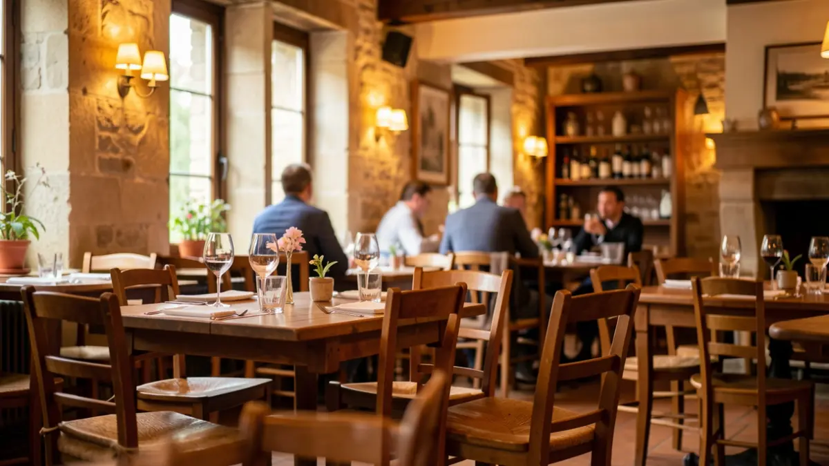 Image générique d'un restaurant solidaire chaleureux.