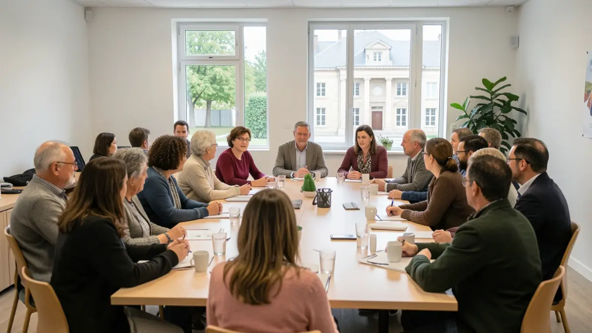 Image générique de citoyens participant à une réunion de quartier.
