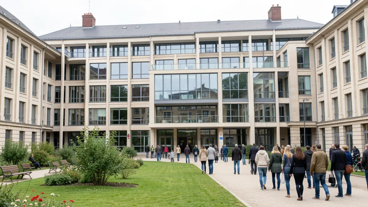 Facade of the University of Bordeaux highlighting accessibility.