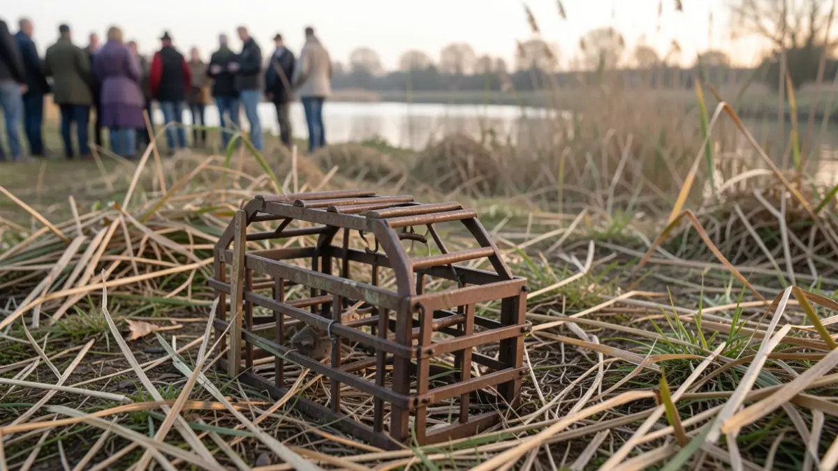 Generic image of a trap for small animals in a natural environment.