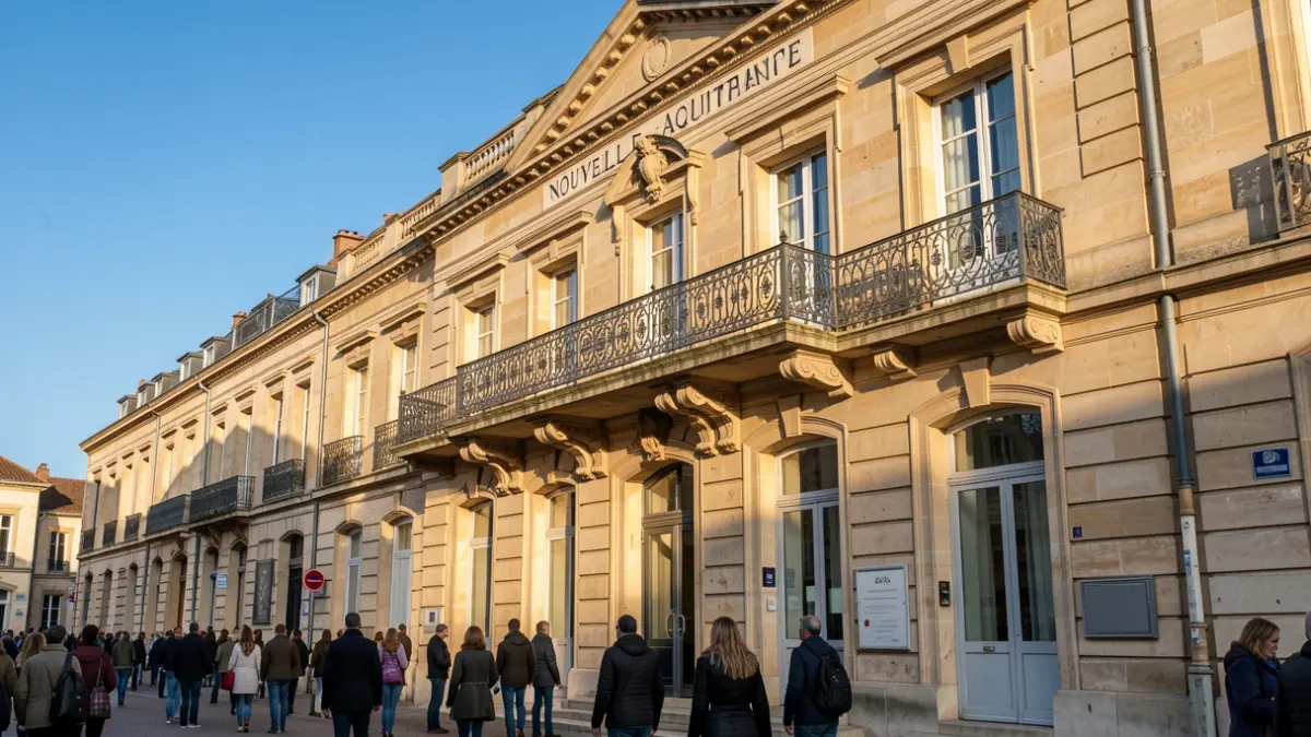 Image générique de la façade d'un bâtiment administratif public avec des détails architecturaux classiques.