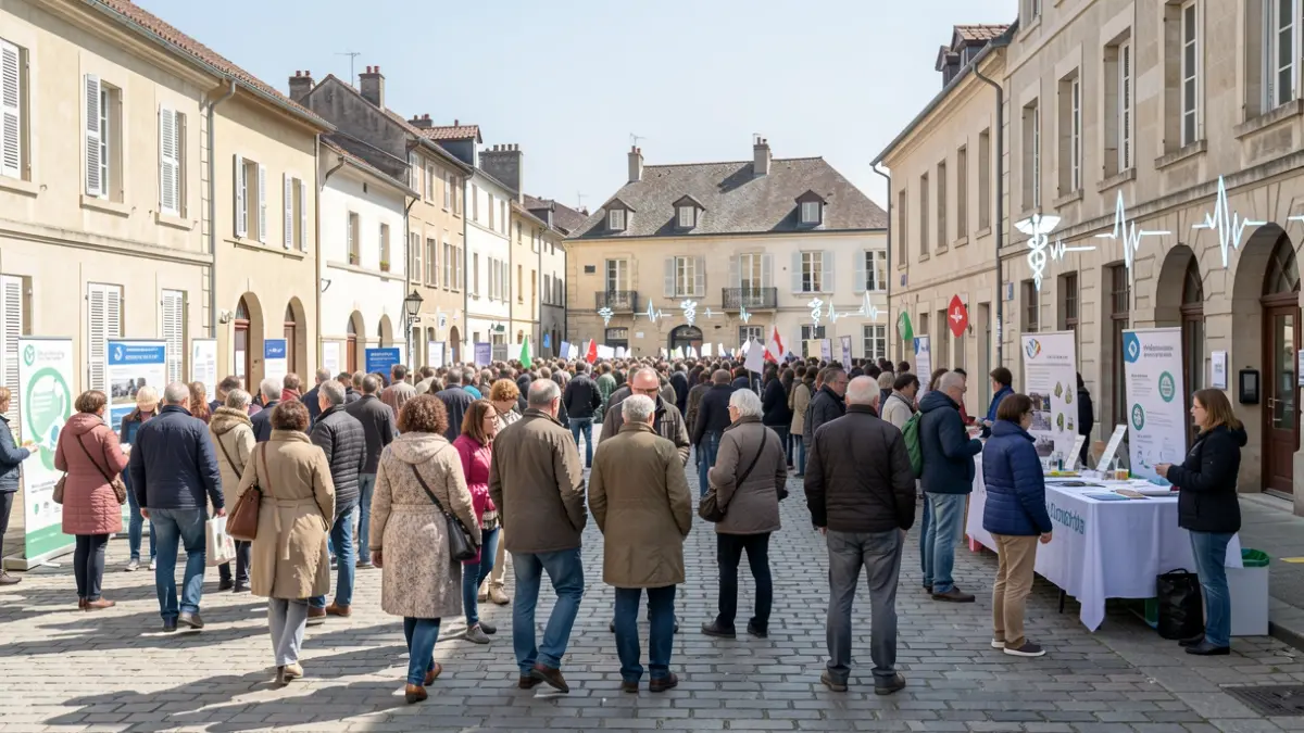 Image générique d'un rallye de santé communautaire dans une ville française.