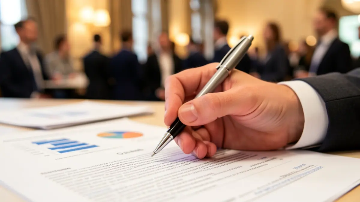 Generic image of hands working on financial documents.