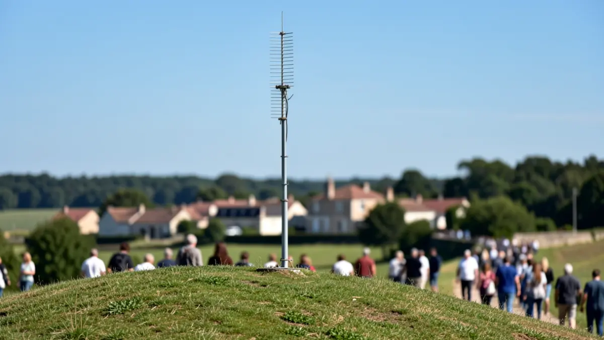 Mobile phone antenna installed in Montardon to improve network coverage.
