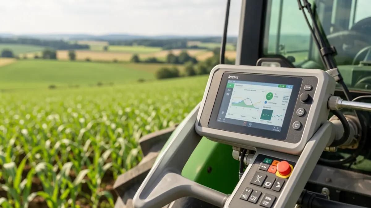 Generic image of innovative agricultural machinery with digital screens.