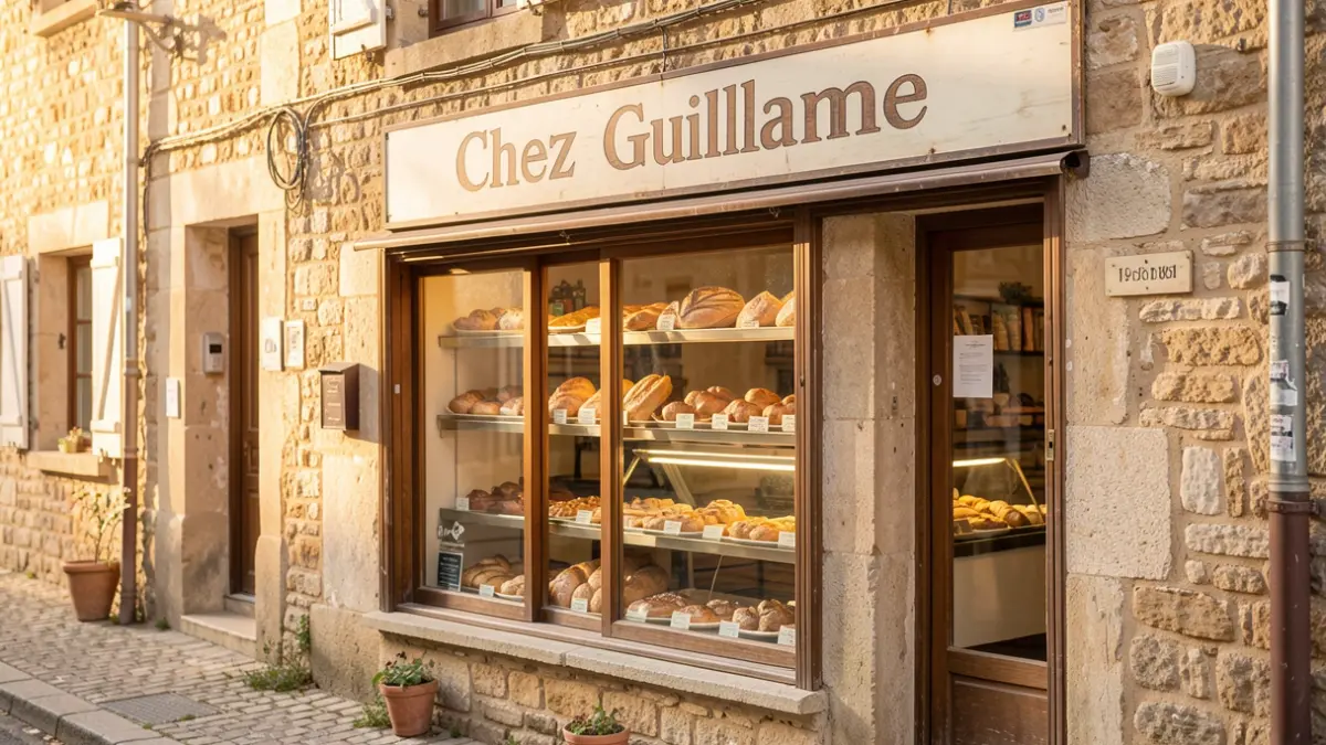 Image générique de la façade d'une boulangerie-pâtisserie-chocolaterie.