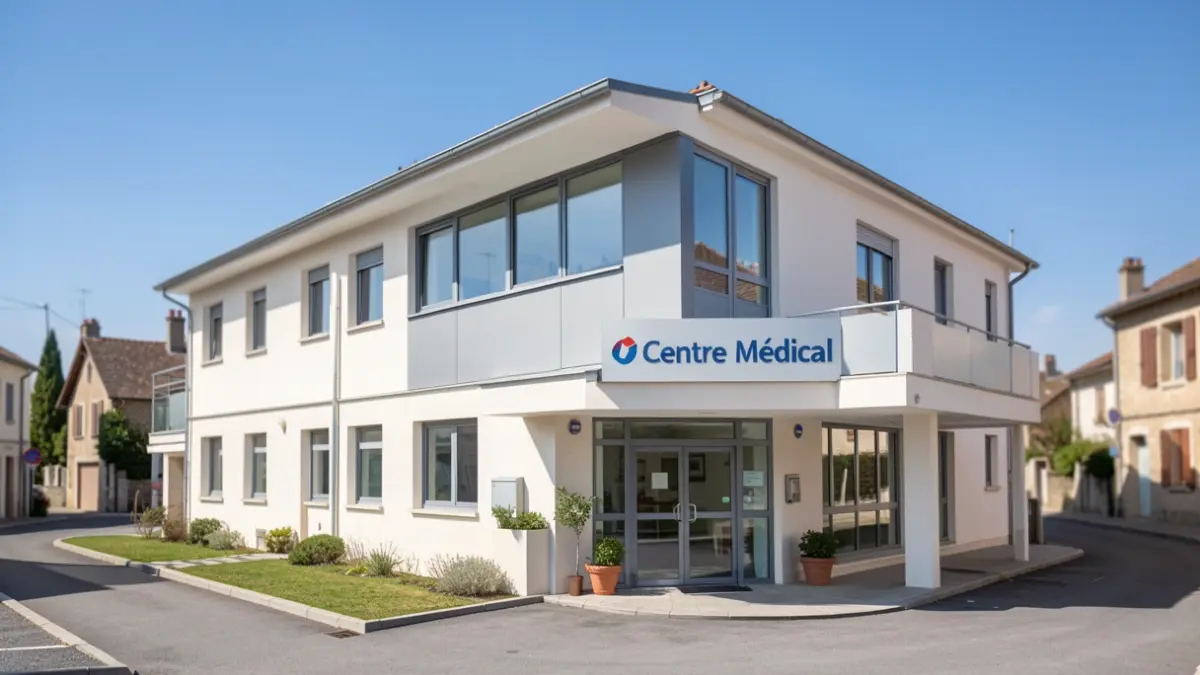 Image générique d'un centre médical moderne dans une commune française.