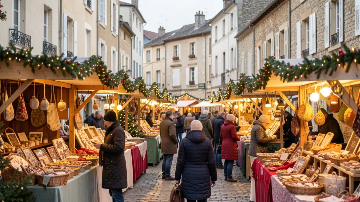 Generic image: with artisan stalls and festive decorations.