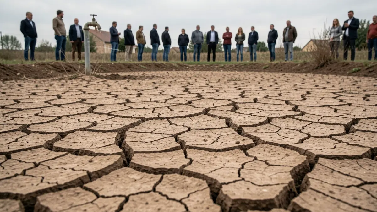 Generic image of cracked earth symbolizing drought in a rural landscape.