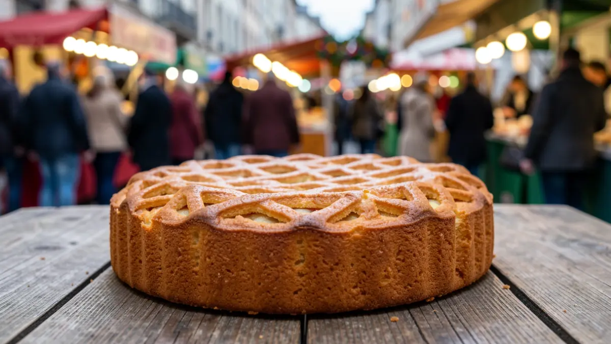 Traditional Basque cake during the Basque Cake Festival in Cambo-les-Bains.